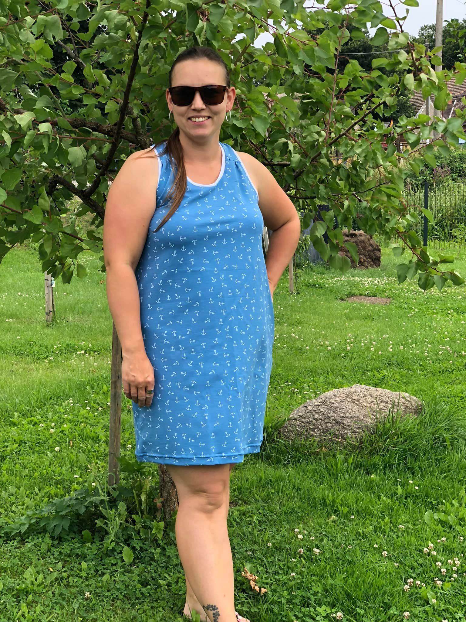 Schnittmuster Schlaf- und Strandkleid Racerback Kira für Damen Gr. 32-52 - Sewando