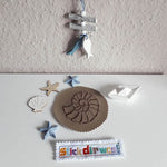 9x Stickdatei Fossil Satinstick und ITH - Sewando