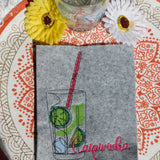 Stickdatei Single Line  "Cocktails"