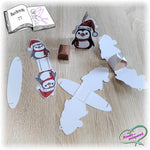 Digiset Christmas Penguin Plotterdatei, Sublimation, Digistamp, Digipaper - Sewando