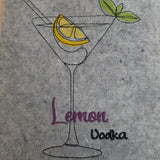 Stickdatei Single Line  "Cocktails"
