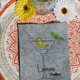 Stickdatei Single Line  "Cocktails"