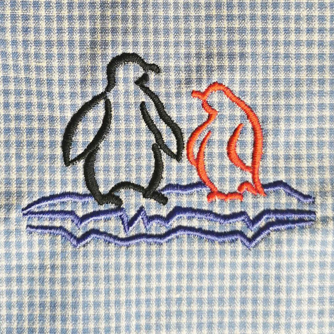 14x Stickdatei Pinguin mit Eisscholle Satinstick - Sewando