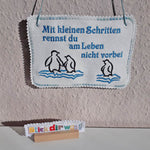 14x Stickdatei Pinguin mit Eisscholle Satinstick - Sewando