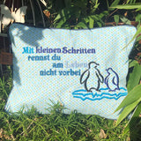 14x Stickdatei Pinguin mit Eisscholle Satinstick - Sewando