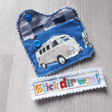 4x Stickdatei Minitäschchen "Welle"