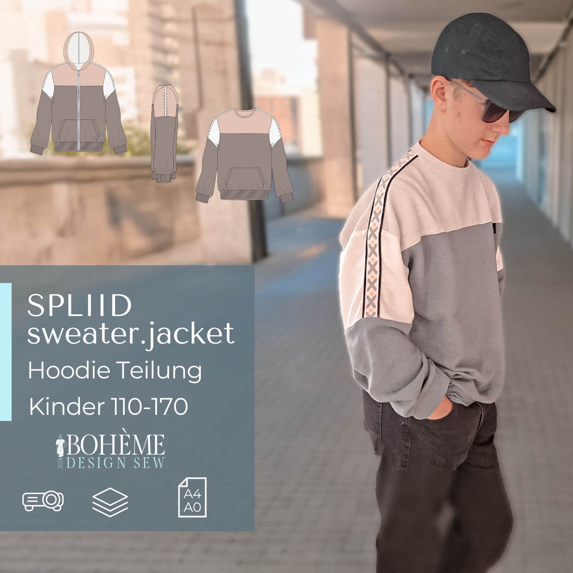 SPLIID.pullover | Kinder | 110-170 Schnitt : - Sewando