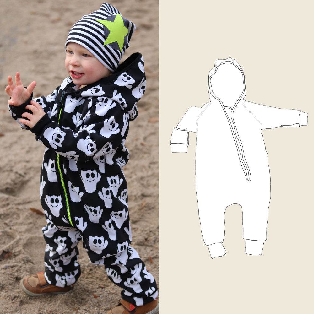 Weather and Winter-Suit Schnittmuster Outdoor Einteiler Fleece, Softshell Gr. 50-104 : - Sewando