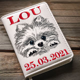 Stickdatei  - Weniger Stiche Pomeranian "Lou"  -realistisch - FÜR HELLE STOFFE