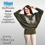 "Flügel" Stoffmotiv f. Negativ-Applikation uns Schablonendruck