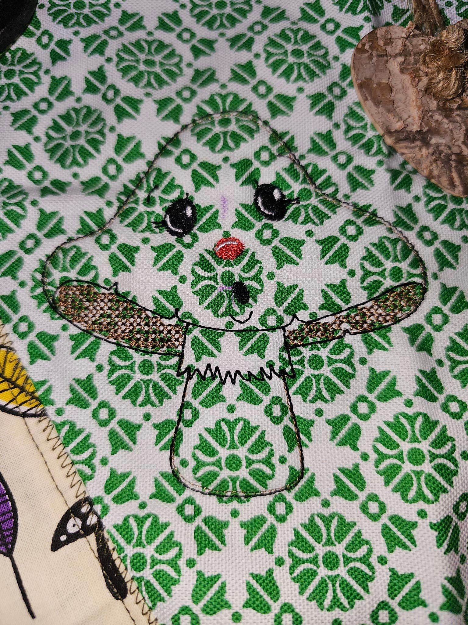 Stickdatei - 6 Pilze mit Gesicht (ITH und Doodle) - Sewando