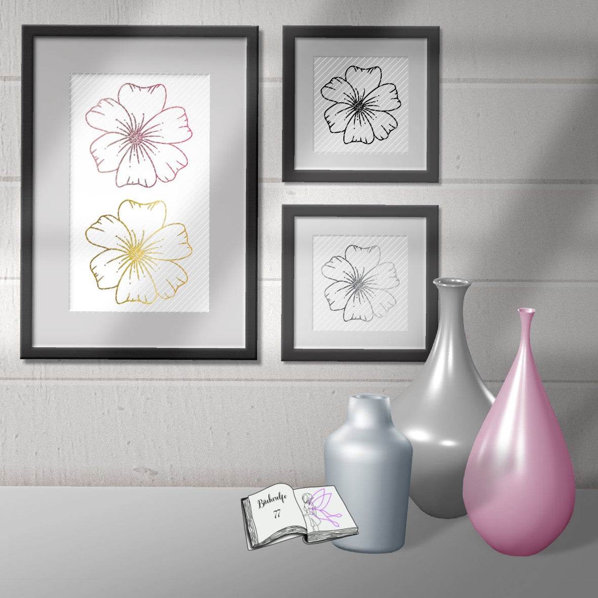 Digistamp sechsblättrige Blüte Plotterdatei, Sublimation, Drucken, ! - Sewando