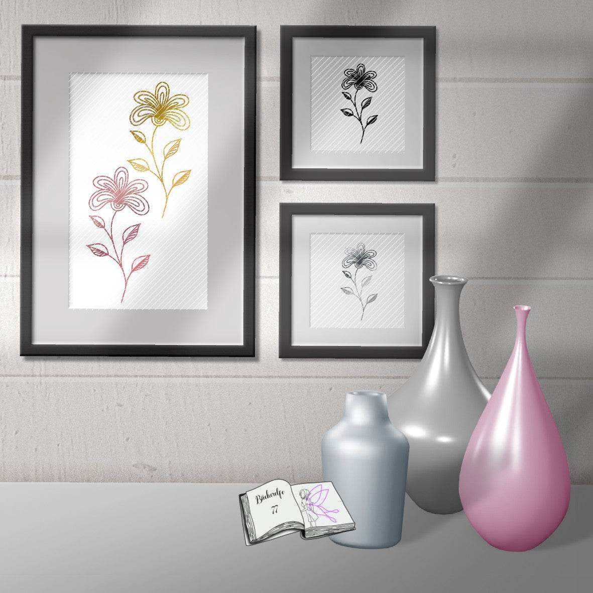Digistamp Doodle Blume Plotten, Sublimation, Drucken ! - Sewando