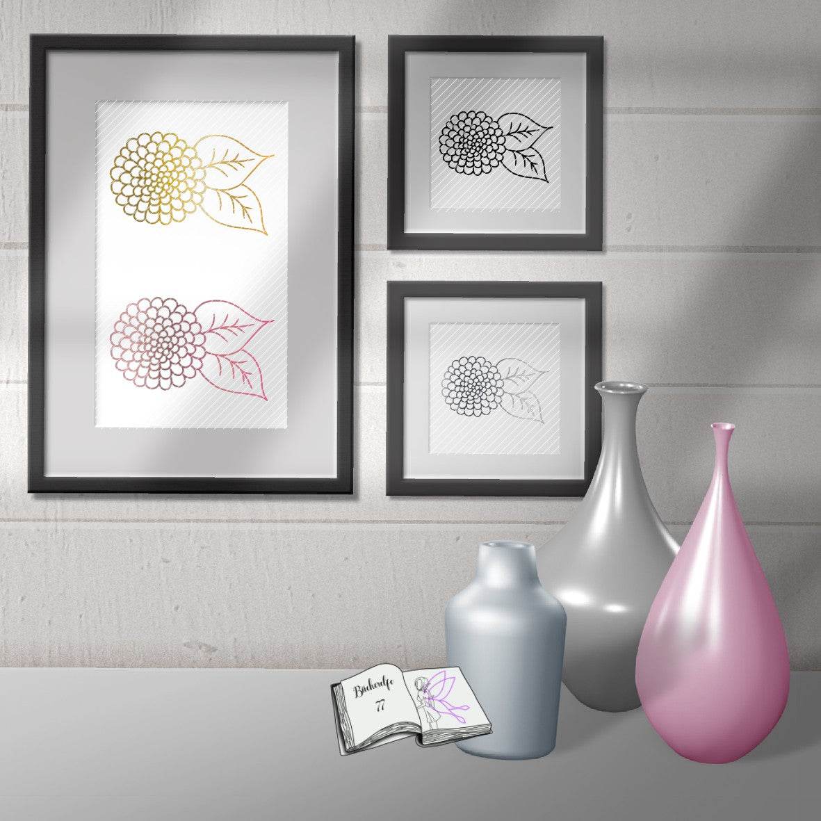 Digistamp Dahlie Plotten, Sublimation, Drucken ! - Sewando