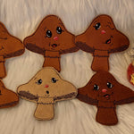 Stickdatei - 6 Pilze mit Gesicht (ITH und Doodle) - Sewando