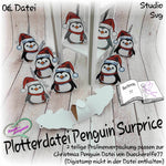 Digiset Christmas Penguin Plotterdatei, Sublimation, Digistamp, Digipaper - Sewando
