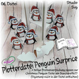 Digiset Christmas Penguin Plotterdatei, Sublimation, Digistamp, Digipaper - Sewando