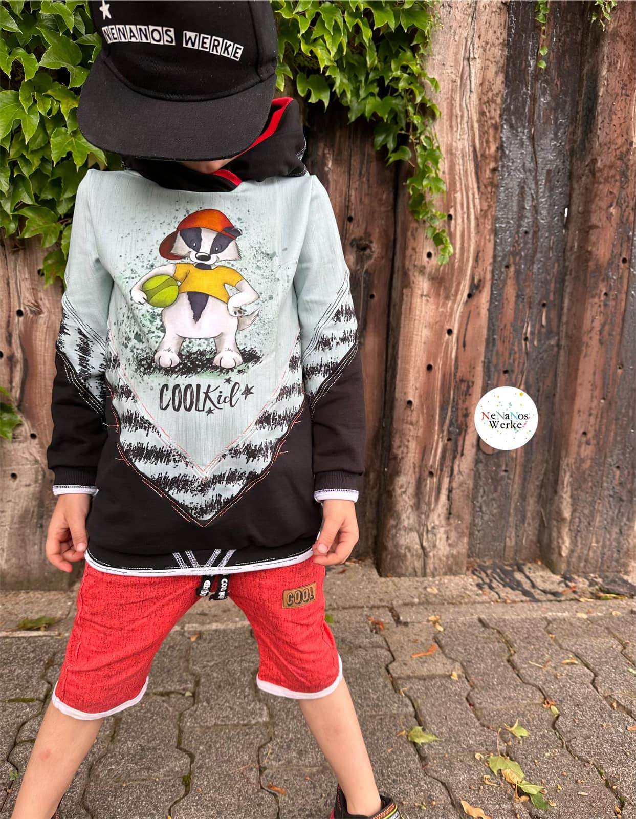 Schnittmuster *Big Funnel Hoodie & Hoodiekleid* Gr. 62-176 - Sewando