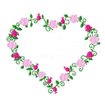 Stickdatei Rosenherz für den Rahmen 10 cm x 10 cm, Stickmuster, Rose, Herz - Sewando