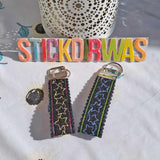 10x Stickdatei Band "Sterne" Taschenschlaufen