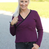 Schnittmuster Wickelshirt EDLING Gr. 34-54 : - Sewando