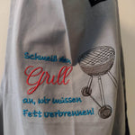 Stickdatei - Schmeiß den Grill an, wir müssen Fett verbrennen - Sewando