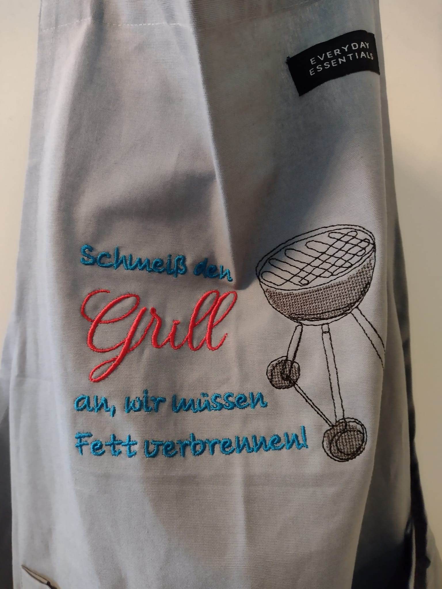 Stickdatei - Schmeiß den Grill an, wir müssen Fett verbrennen - Sewando