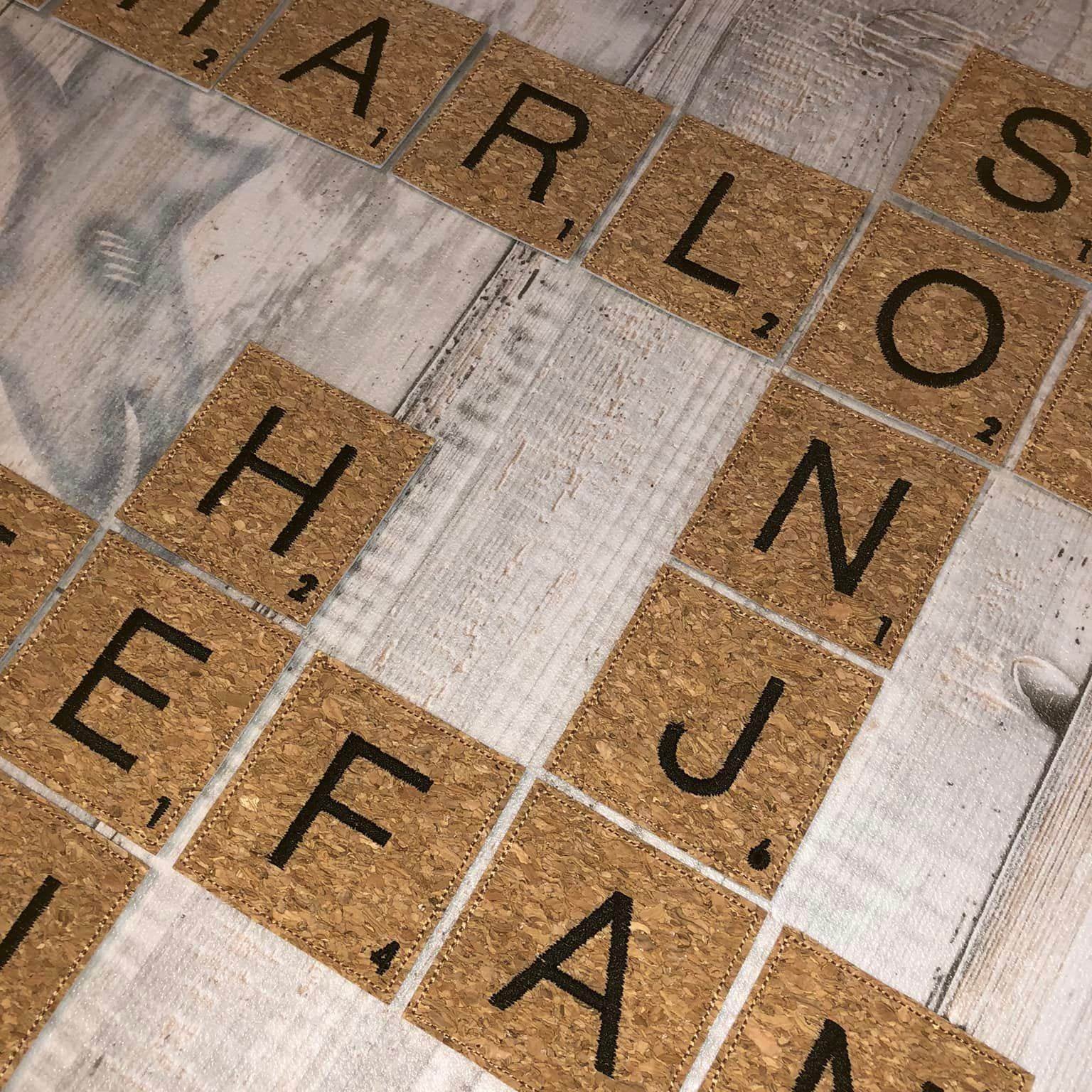 Stickdatei - SCRABBLE Alphabet A-Z (und Umlaute Ä, Ö und Ü) - Sewando