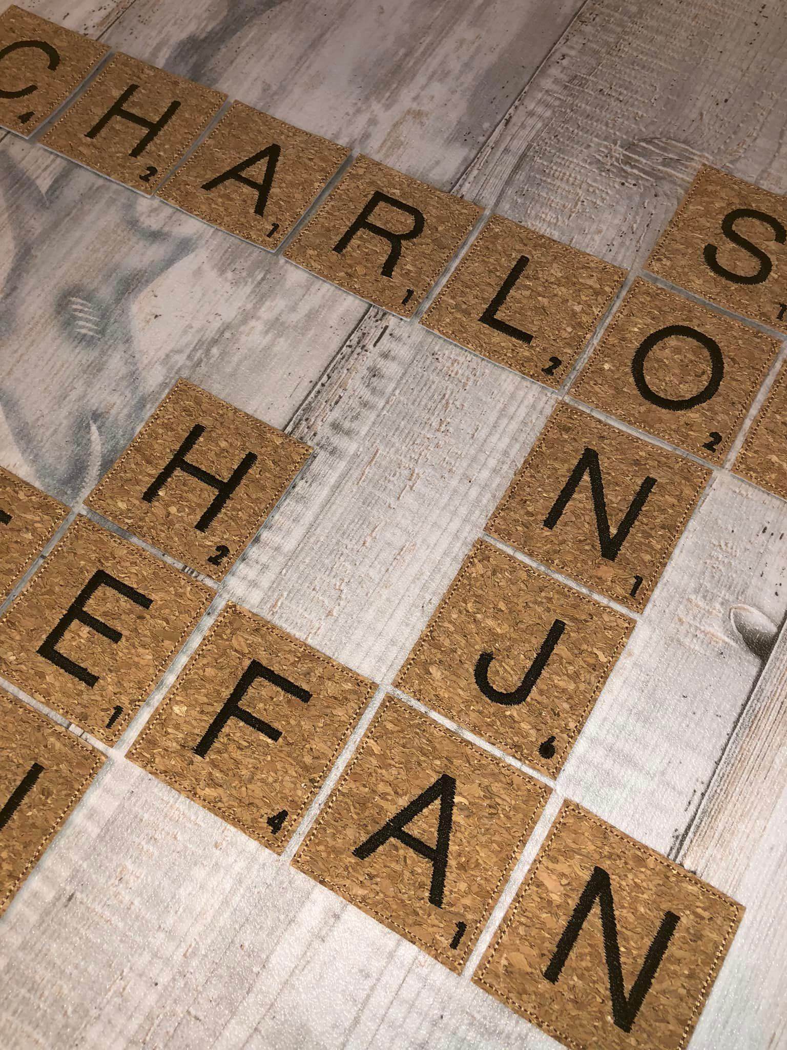 Stickdatei - SCRABBLE Alphabet A-Z (und Umlaute Ä, Ö und Ü) - Sewando