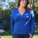 Schnittmuster Wickelshirt EDLING Gr. 34-54 : - Sewando