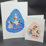 Stickdatei - Storchenpost - Klapperstorch mit Beutel - Sewando