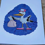Stickdatei - Storchenpost - Klapperstorch mit Beutel - Sewando