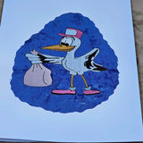 Stickdatei - Storchenpost - Klapperstorch mit Beutel - Sewando