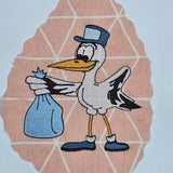 Stickdatei - Storchenpost - Klapperstorch mit Beutel - Sewando