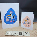 Stickdatei - Storchenpost - Klapperstorch mit Beutel - Sewando