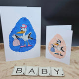 Stickdatei - Storchenpost - Klapperstorch mit Beutel - Sewando