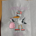 Stickdatei - Storchenpost - Klapperstorch mit Beutel - Sewando