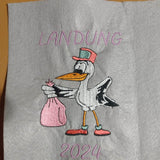 Stickdatei - Storchenpost - Klapperstorch mit Beutel - Sewando