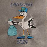 Stickdatei - Storchenpost - Klapperstorch mit Beutel - Sewando