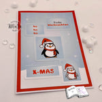 Digiset Christmas Penguin Plotterdatei, Sublimation, Digistamp, Digipaper - Sewando
