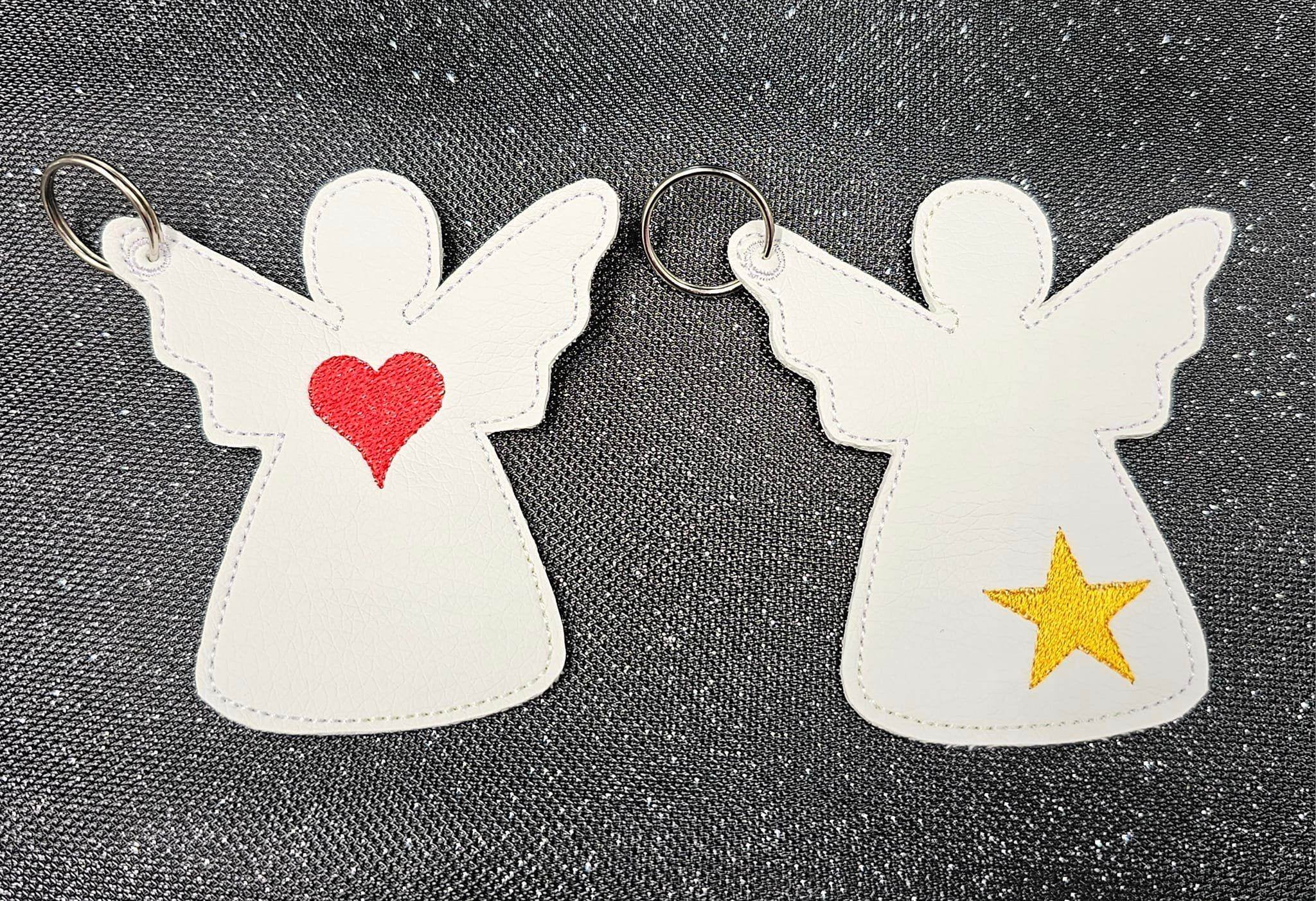 Stickdatei - Engel Anhänger mit Herz und Stern - Sewando