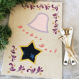 3x Stickdatei "Miniranke Sterne" in Satinstick