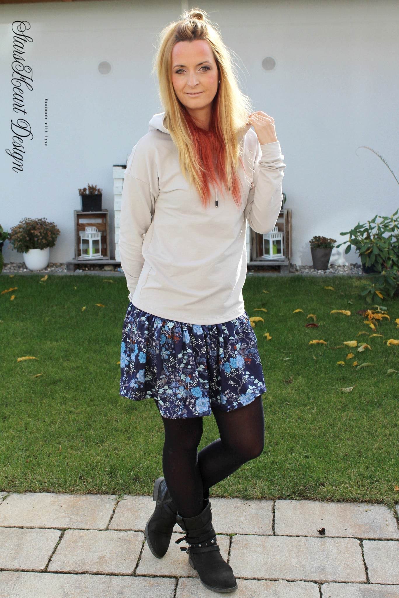 Schnittmuster Hoodie/Kleid/Rock GREDING Gr. 34-56 : - Sewando