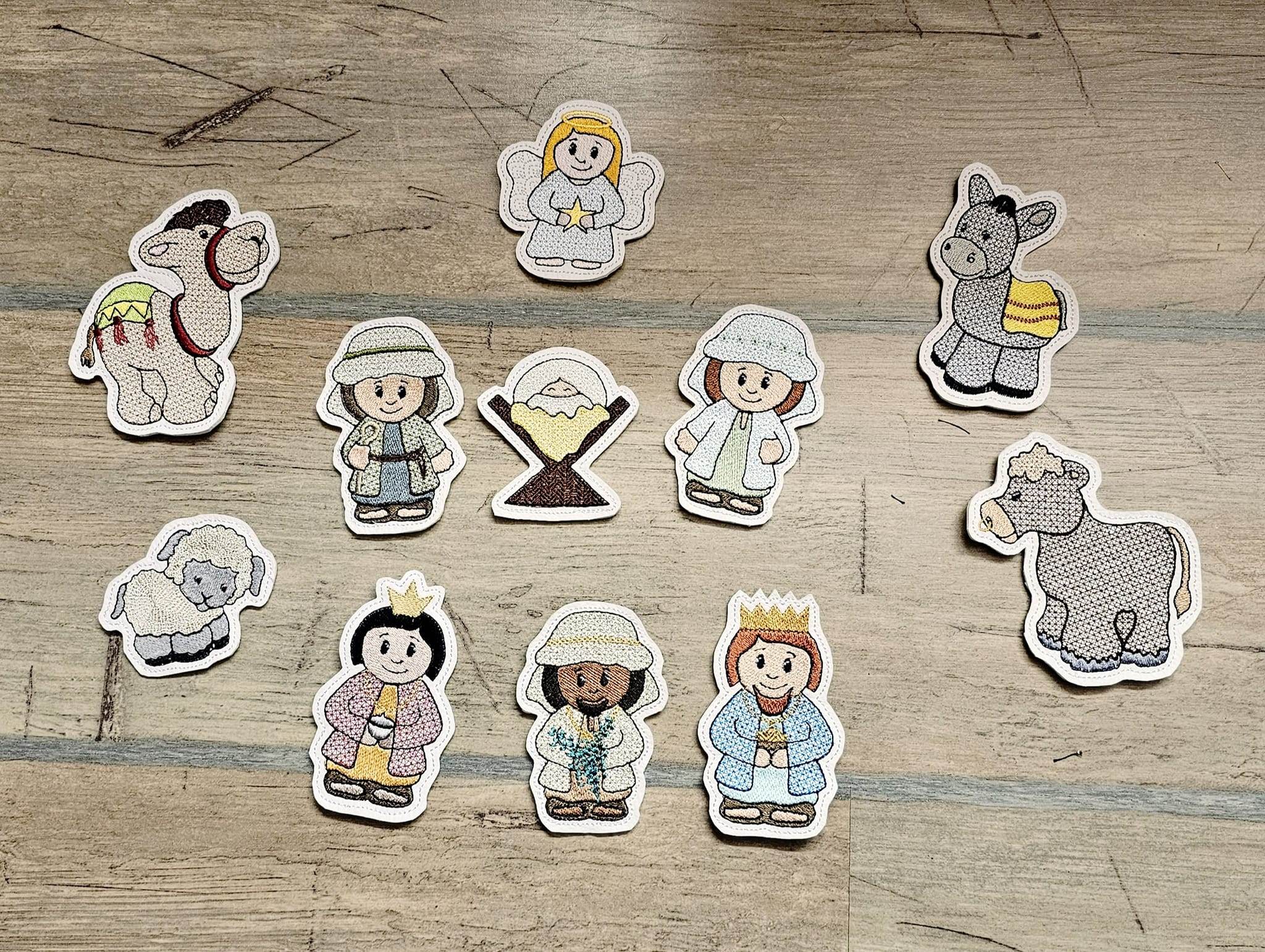 Stickdatei - Krippenfiguren für Holzspieße - Sewando