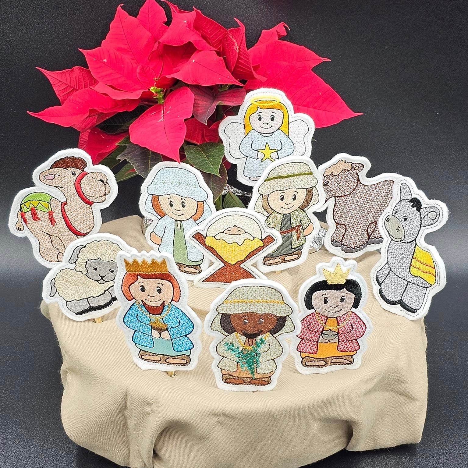 Stickdatei - Krippenfiguren für Holzspieße - Sewando