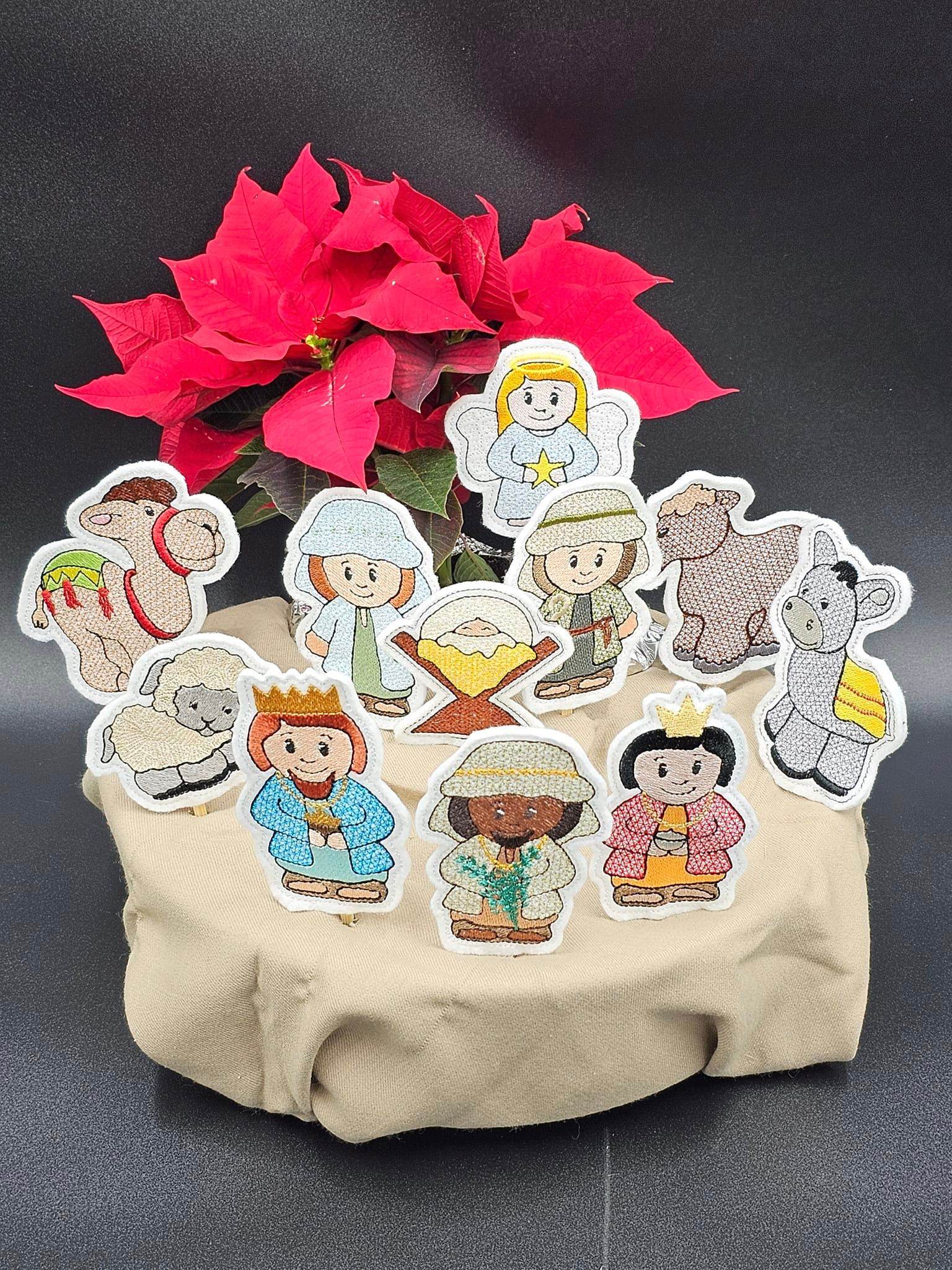 Stickdatei - Krippenfiguren für Holzspieße - Sewando