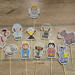 Stickdatei - Krippenfiguren für Holzspieße - Sewando