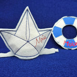 Stickdatei - Teelicht-Cover "Papierschiff"