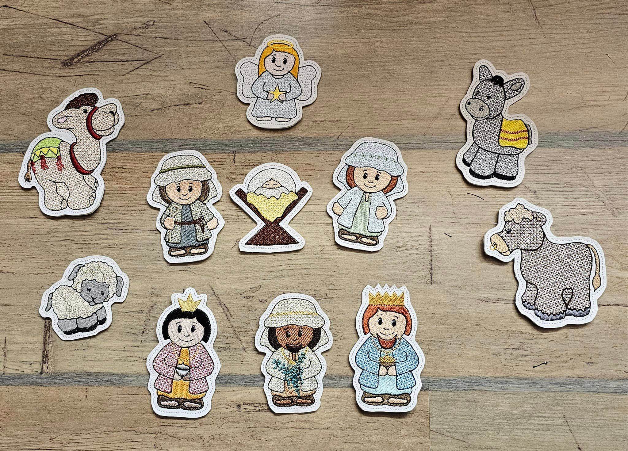 Stickdatei - Krippenfiguren für Holzspieße - Sewando