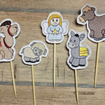 Stickdatei - Krippenfiguren für Holzspieße - Sewando